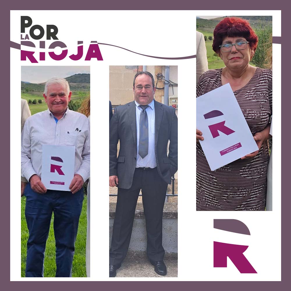 Agustín San Martín Álvarez, Pedro Juan Sanz Martínez y María Pilar Cristóbal Villoslada, alcaldes de Santurdejo, Muro de Aguas y San Román de Cameros, eligen "Por La Rioja"