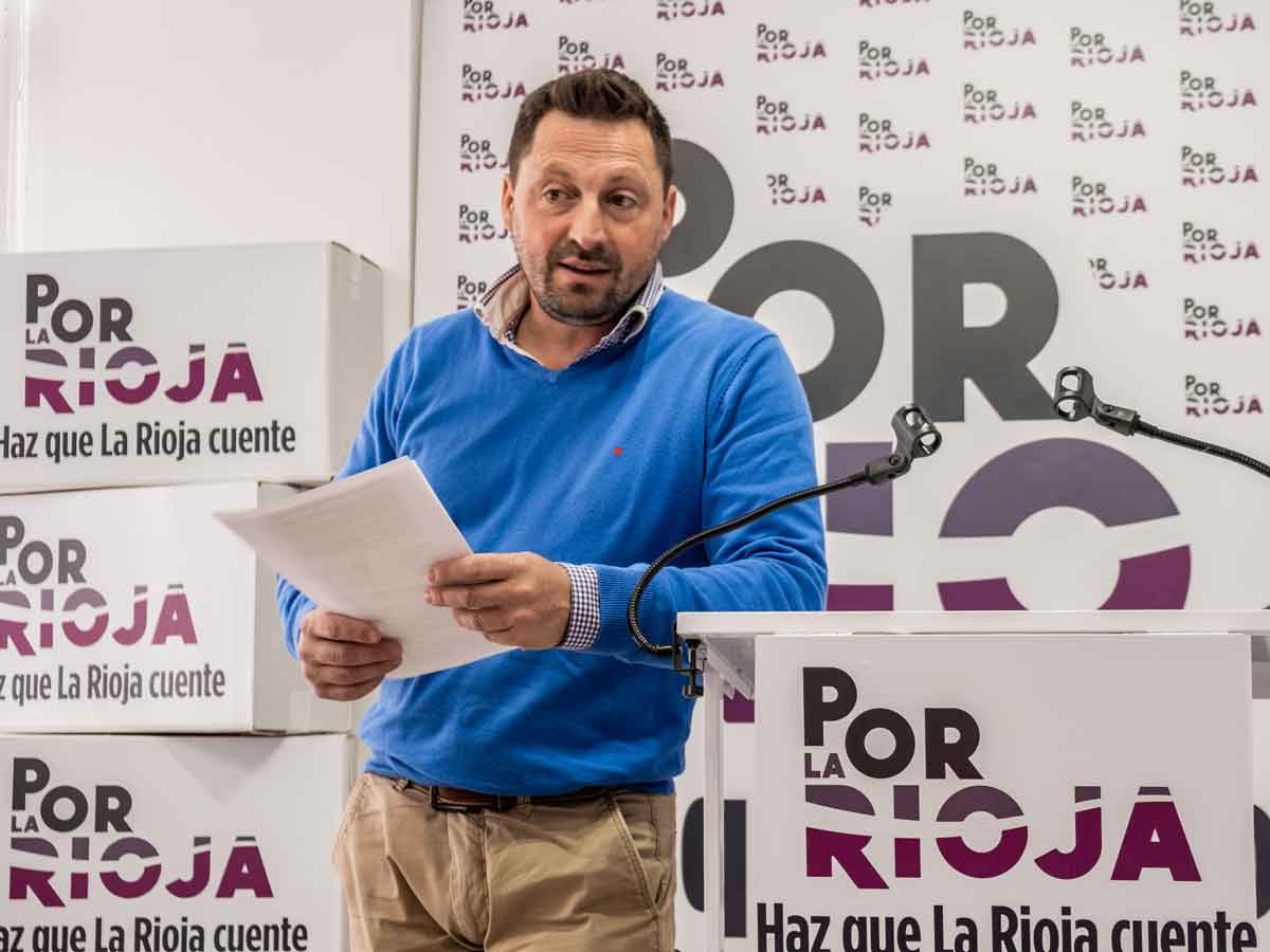 POR LA RIOJA propone al Gobierno regional avales a empresas y autónomos, la rebaja especial de impuestos y la devolución adelantada del IVA para paliar los efectos de la guerra